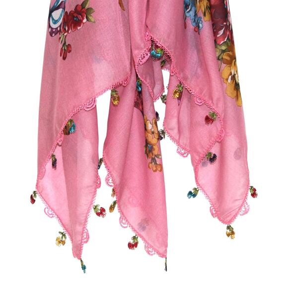 Tulbent Scarf Handmade Crochet Detailing NWOT - Picture 9 of 9